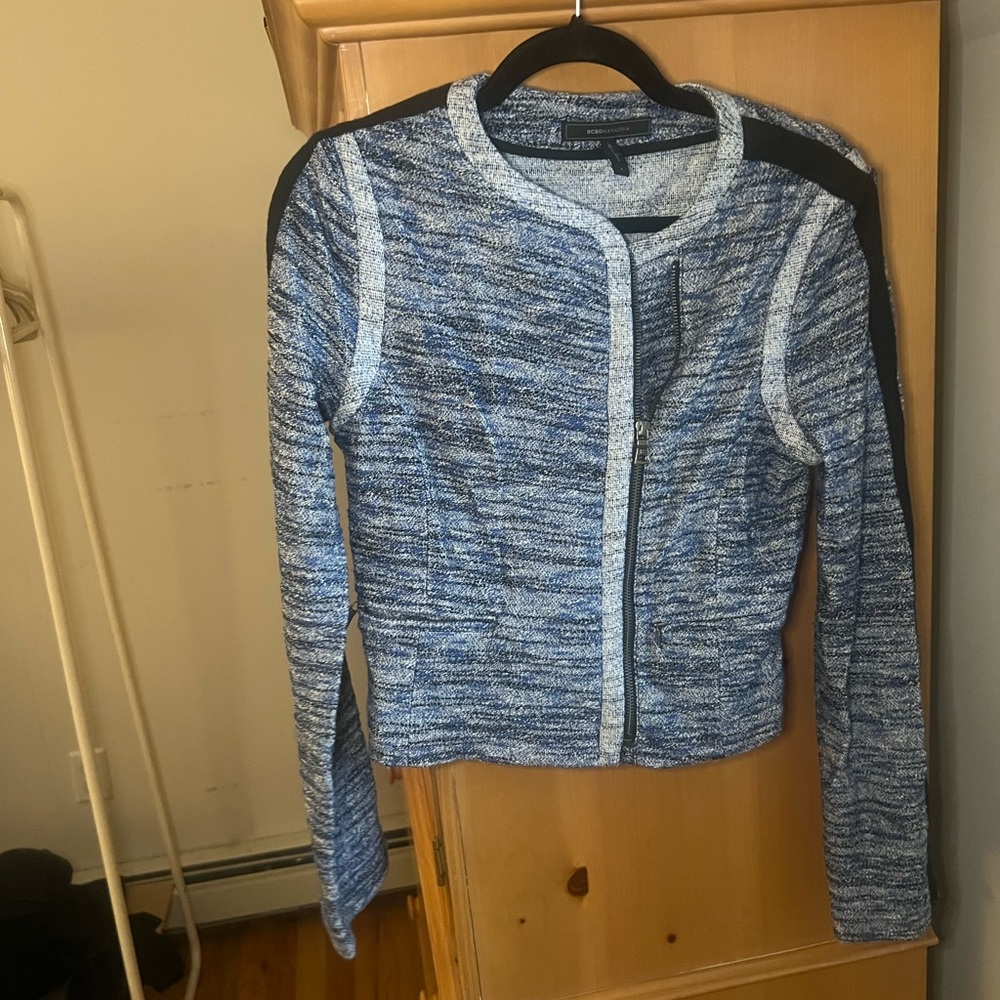 CLOSET CLEANOUT NWOT BCBGMAXAZRIA KNIT MOTO JACKET